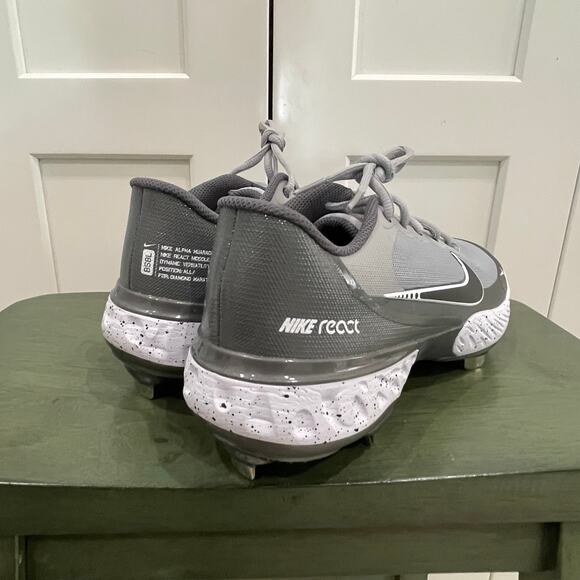 New Nike Alpha Huarache Elite 3 Low Baseball Cleats Grey Size 7.5 CK0746-011 main image 4